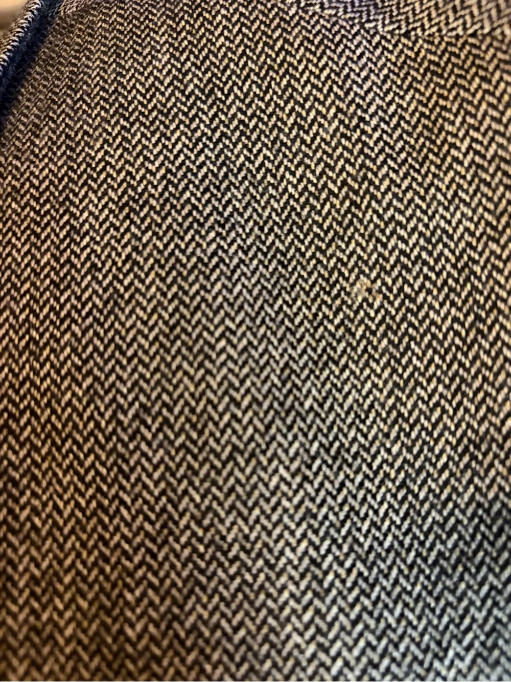 Haggar 100% premium lambswool grey black cream Herringbone Sport Coat blazer 48L